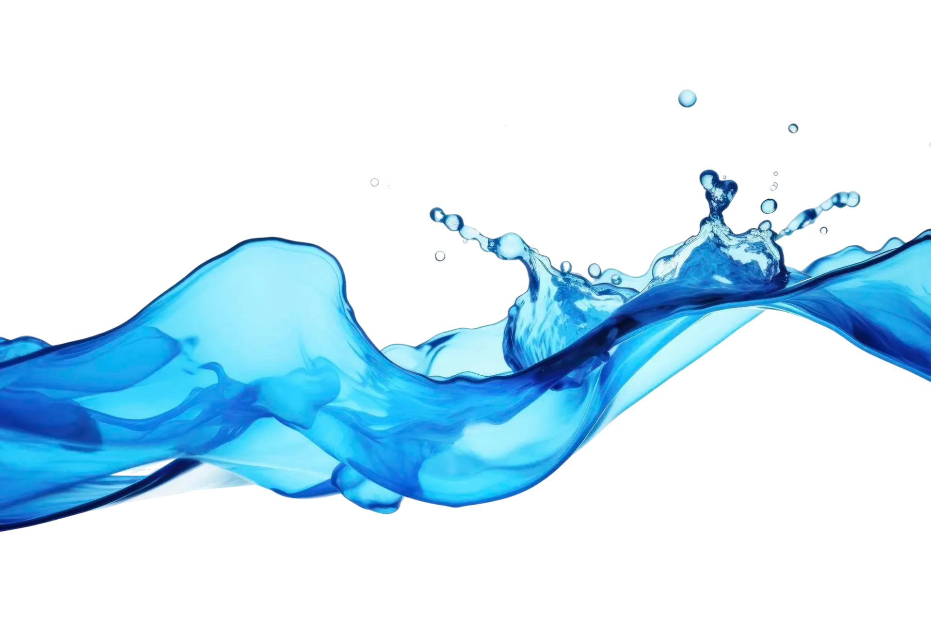 Blue water liquid splash abstract dynamic animal